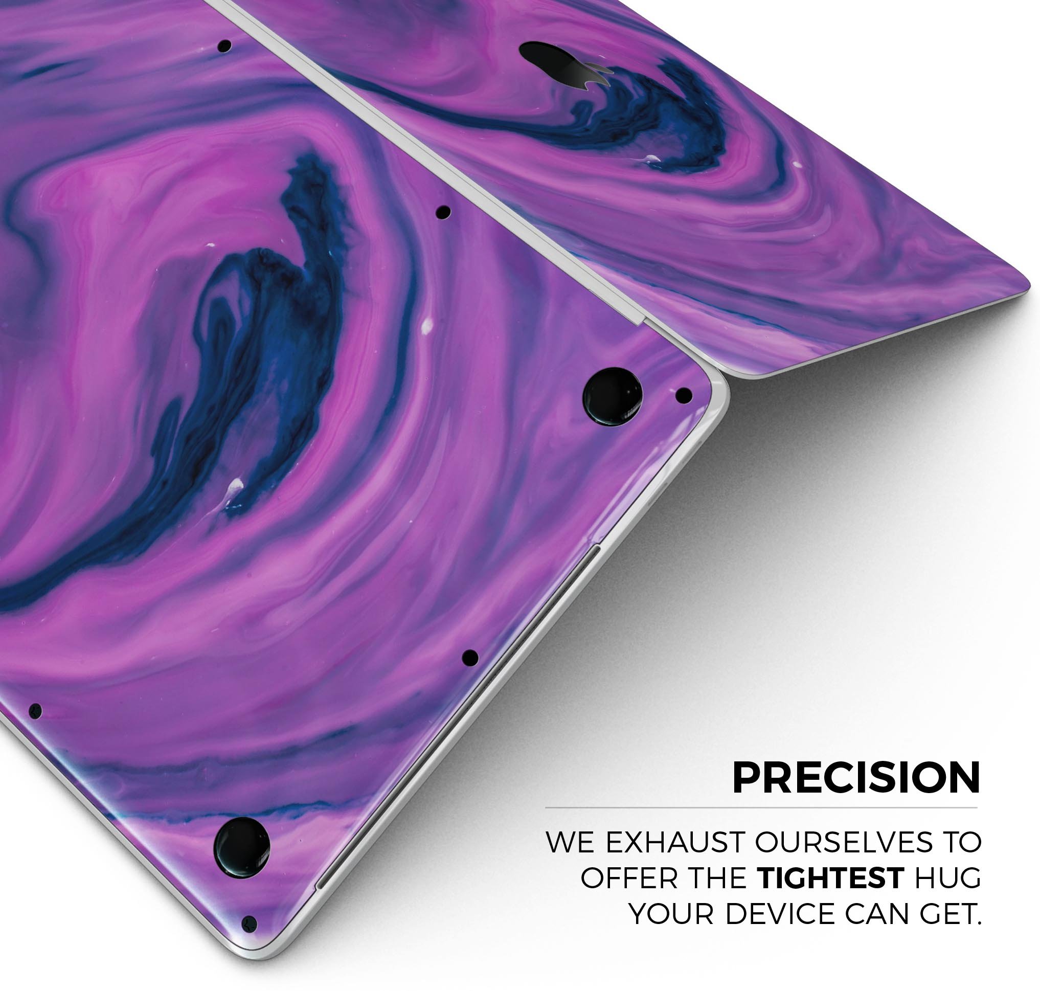 Modern Marble Purple Mix V1 skin decal wrap kit for MacBook, showcasing a stylish purple marble design with a smooth finish.