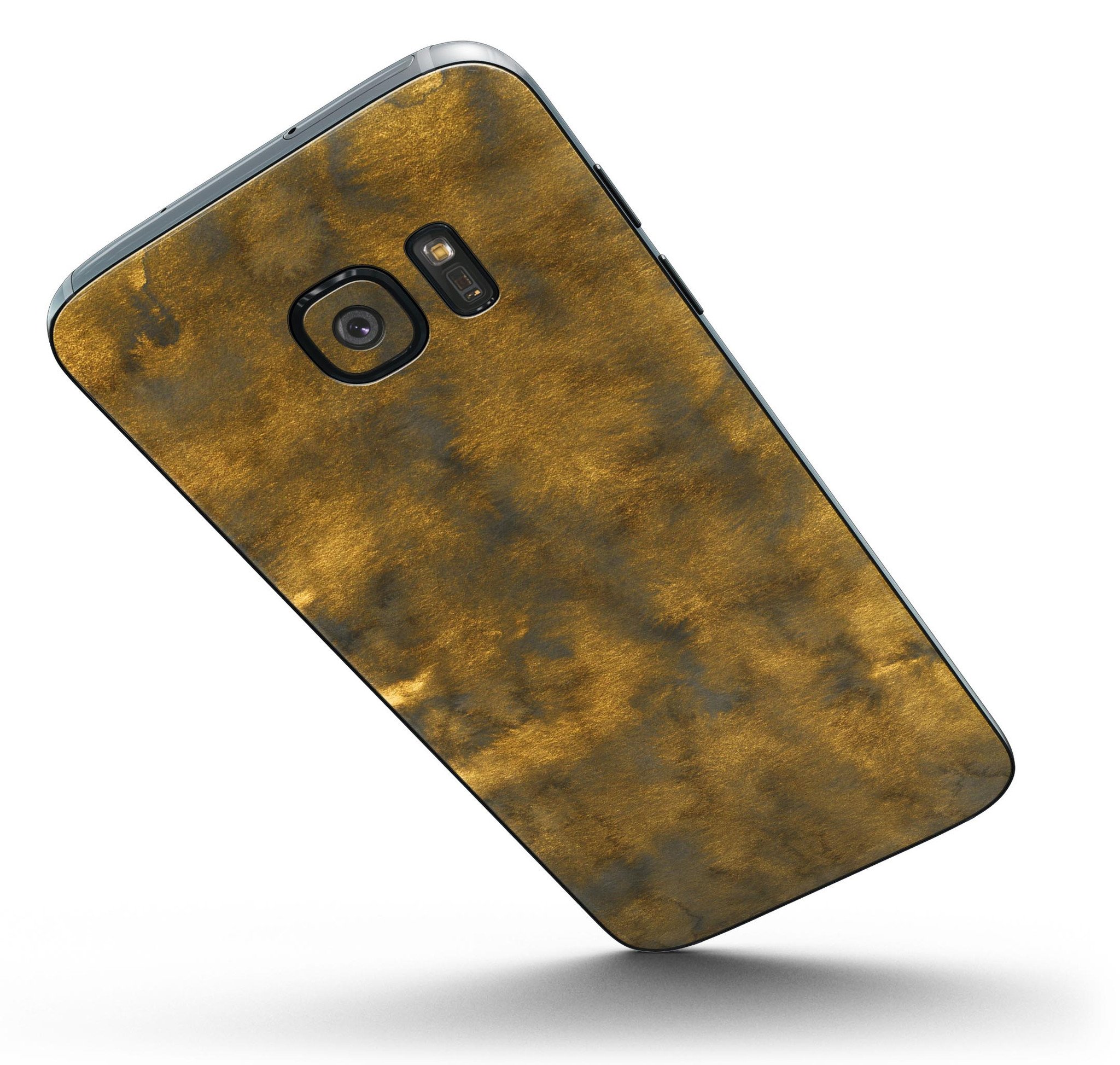 Mottled Golden Fibers Full Body Skin-Kit for Samsung Galaxy S7, showcasing its stylish design and premium vinyl material.