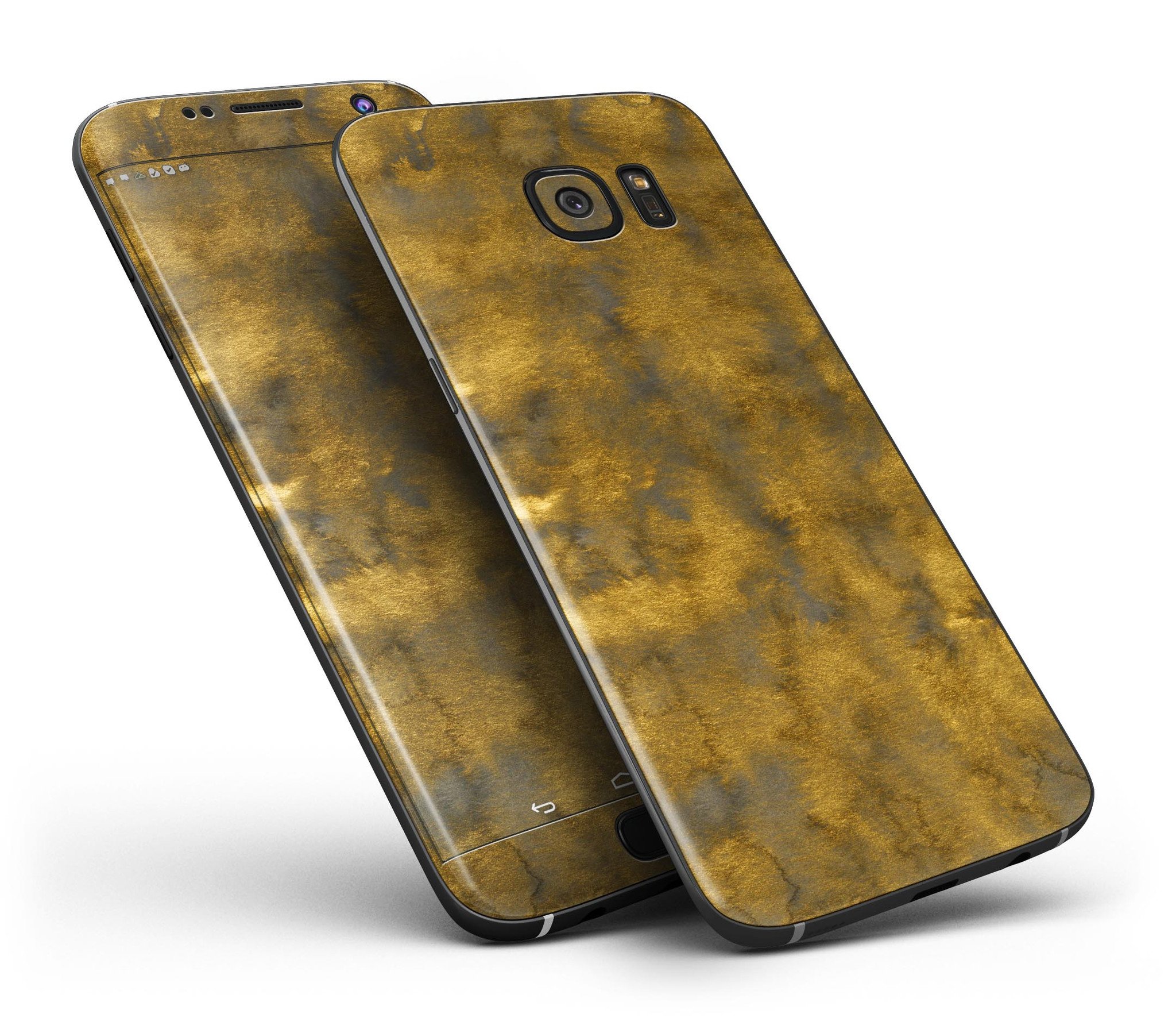 Mottled Golden Fibers Full Body Skin-Kit for Samsung Galaxy S7, showcasing its stylish design and premium vinyl material.