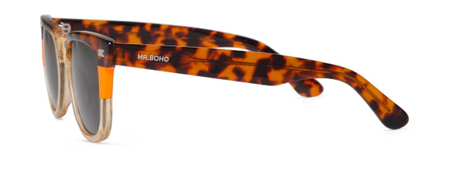 MR BOHO Alameda AUK2-11 full-rimmed rectangular glasses in multicolor acetate, designed for unisex wear.