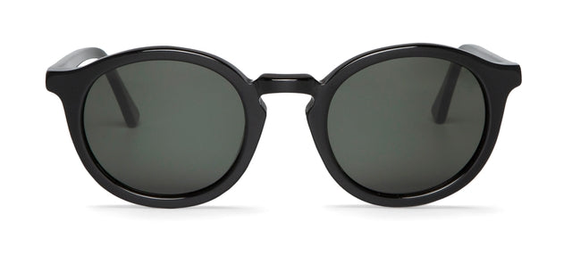 MR BOHO CHAMBERI AVB-11 round black acetate glasses with full-rimmed frame, suitable for unisex wear.