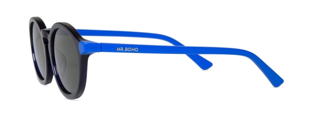 MR BOHO Chamberi AVF3-11 blue round glasses with full-rimmed acetate frame, suitable for unisex wear.