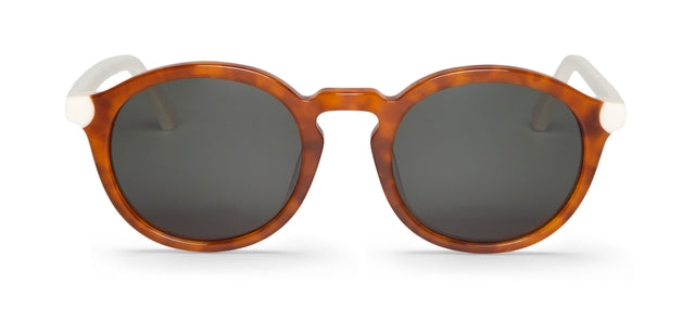 MR BOHO CHAMBERI AVF4-11 round full-rimmed glasses in brown acetate, suitable for unisex wear.