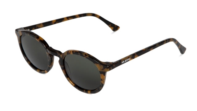 MR BOHO CHAMBERI AVH-11 round frame glasses in brown acetate, showcasing a stylish unisex design.