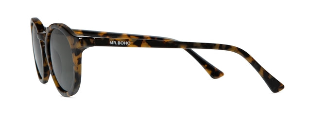 MR BOHO CHAMBERI AVH-11 round frame glasses in brown acetate, showcasing a stylish unisex design.