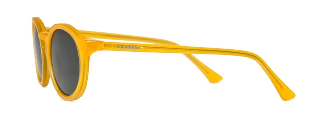 MR BOHO CHAMBERI AVP-11 round frame glasses in vibrant yellow acetate, showcasing a stylish unisex design.