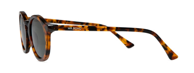 MR BOHO Chamberi AVT1-11 round full-rimmed glasses in brown acetate, showcasing stylish design and unisex appeal.