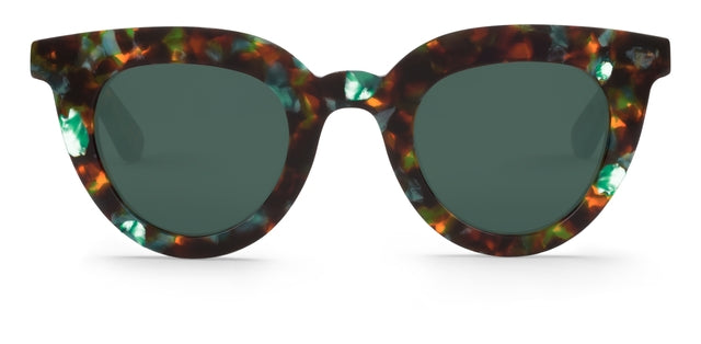 MR BOHO CHAMBERI VT34-11 eyewear featuring a round full-rimmed frame in vibrant multicolor acetate, designed for unisex wear.