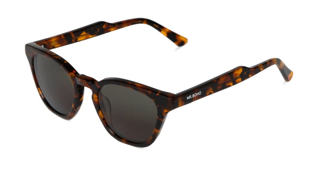 MR BOHO Chelsea ATT1-11 full-rimmed square glasses in brown acetate, showcasing stylish unisex design.