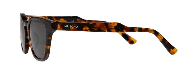 MR BOHO Chelsea ATT1-11 full-rimmed square glasses in brown acetate, showcasing stylish unisex design.