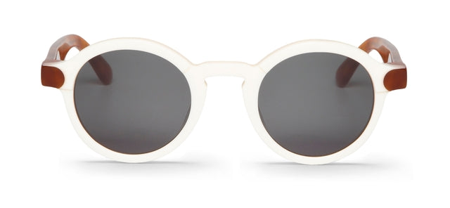 MR BOHO Dalston RF5-11 round glasses in white acetate, featuring a full-rimmed design suitable for unisex wear.