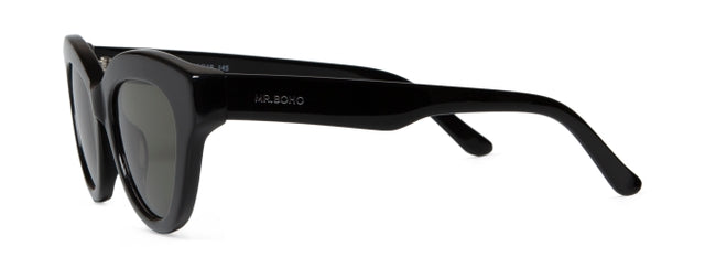 MR BOHO Gracia ARB-11 cat-eye glasses in black acetate, showcasing stylish full-rimmed design.