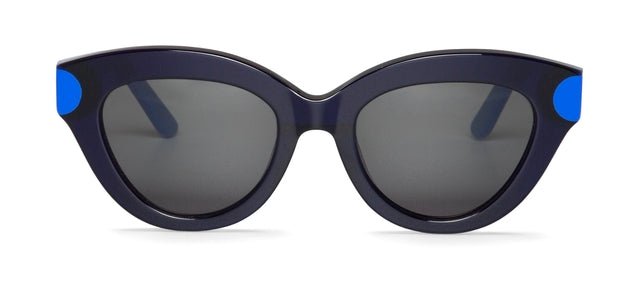 MR BOHO Gracia ARF3-11 cat-eye glasses in blue, featuring a full-rimmed acetate frame, suitable for unisex wear.