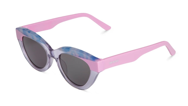 MR BOHO Gracia ARK6-11 round pink acetate glasses with full-rimmed design, suitable for unisex wear.