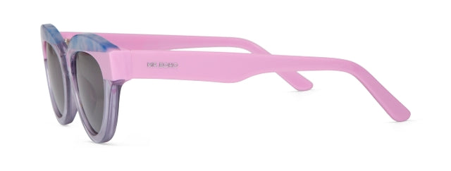 MR BOHO Gracia ARK6-11 round pink acetate glasses with full-rimmed design, suitable for unisex wear.