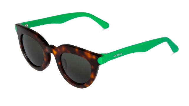 MR BOHO HAYES VF2-11 cat-eye glasses in green acetate, showcasing a stylish full-rimmed design suitable for unisex wear.