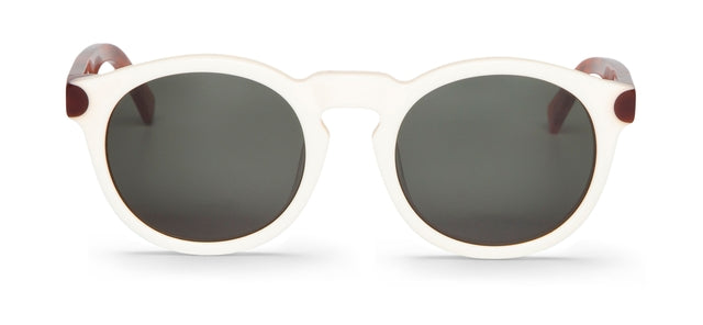 MR BOHO Jordaan AF5-11 round full-rimmed glasses in white, made from durable acetate, suitable for unisex wear.