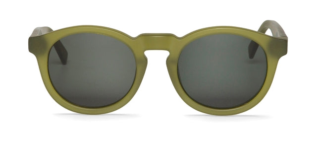 MR BOHO Jordaan AI52-11 round green acetate glasses with full-rimmed design, suitable for unisex wear.