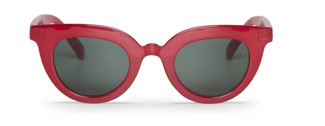 MR BOHO Kids Hayes KVI1-11 red full-rimmed glasses with rectangular shape, designed for unisex children.