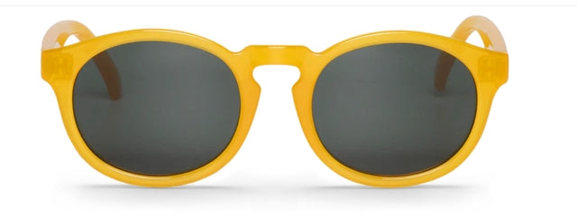 MR BOHO Kids Jordaan KAP-11 yellow acetate glasses with full-rimmed rectangular frame, designed for unisex children.