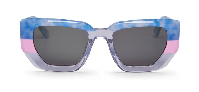 MR BOHO Madalena BBK6-11 blue acetate glasses with a full-rimmed rectangular frame, suitable for unisex wear.