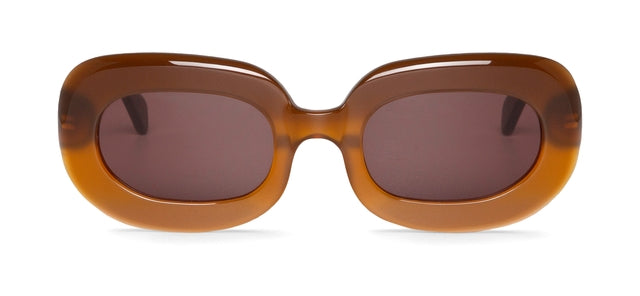 MR BOHO Palermo AYJ6-08 full-rimmed square glasses in brown acetate, showcasing stylish design and comfortable fit.