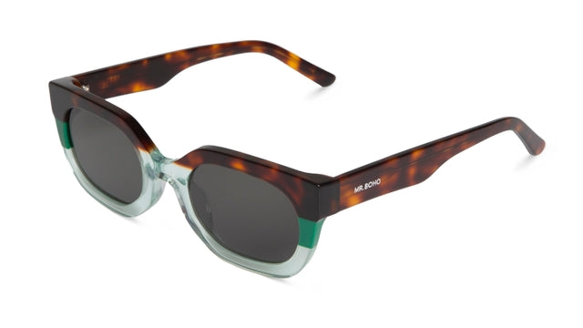 MR BOHO Parnell AXK1-11 multicolor full-rimmed rectangular glasses displayed on a neutral background.