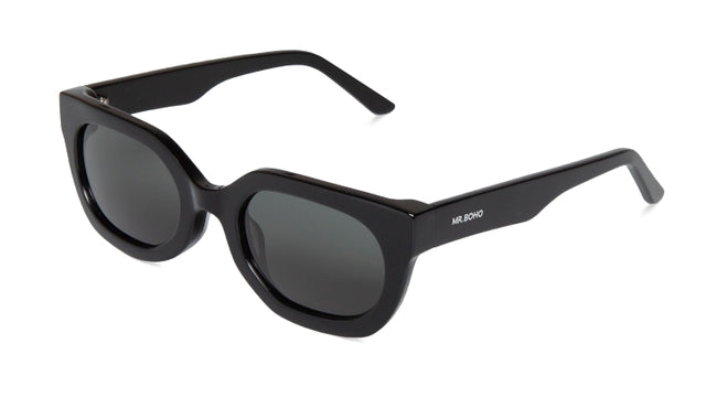 MR BOHO PARNELL AXB-11 full-rimmed square black acetate eyewear for unisex fashion.