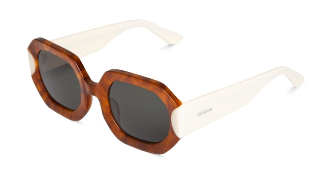 MR BOHO SAGENE AWF4-11 unisex eyewear featuring a full-rimmed geometric design in brown acetate.