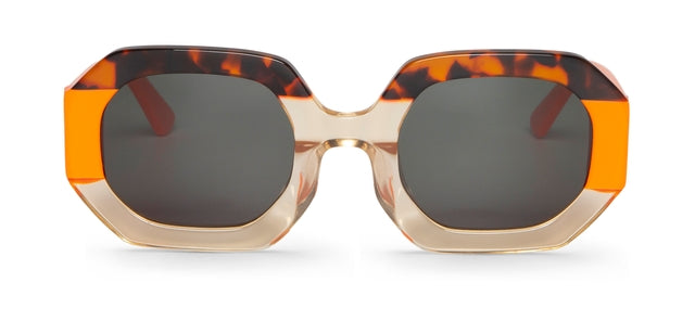 MR BOHO Sagene AWK2-11 full-rimmed geometric glasses in brown acetate, suitable for unisex wear.