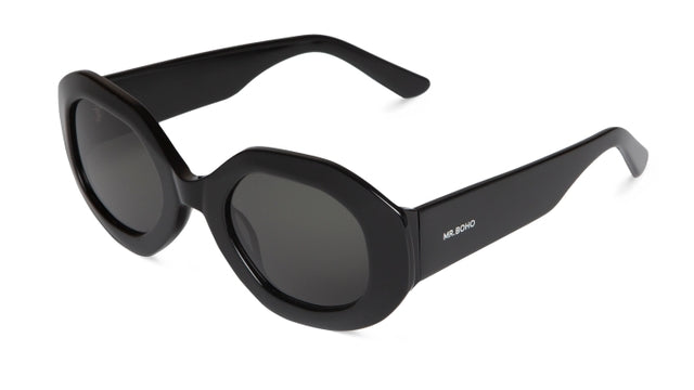 MR BOHO Vasasta BAB-11 unisex eyewear featuring a full-rimmed geometric design in black acetate.