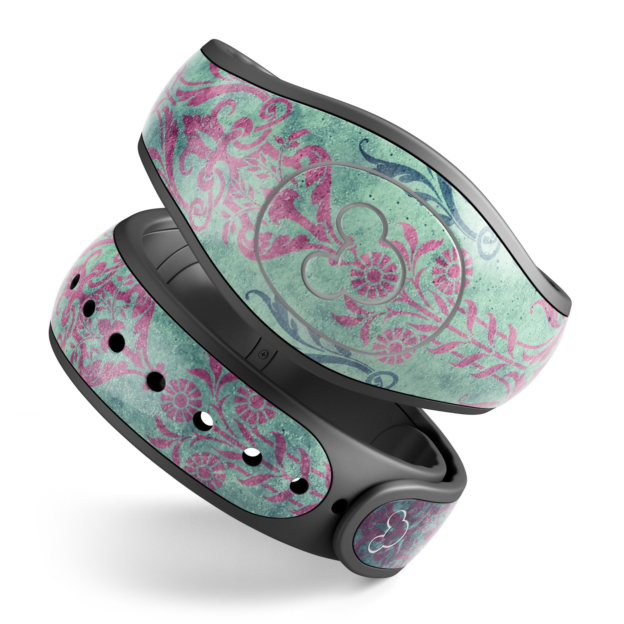 Multicolor Grunge Tribal Pattern skin wrap for Disney Magic Band, showcasing vibrant colors and intricate tribal designs.