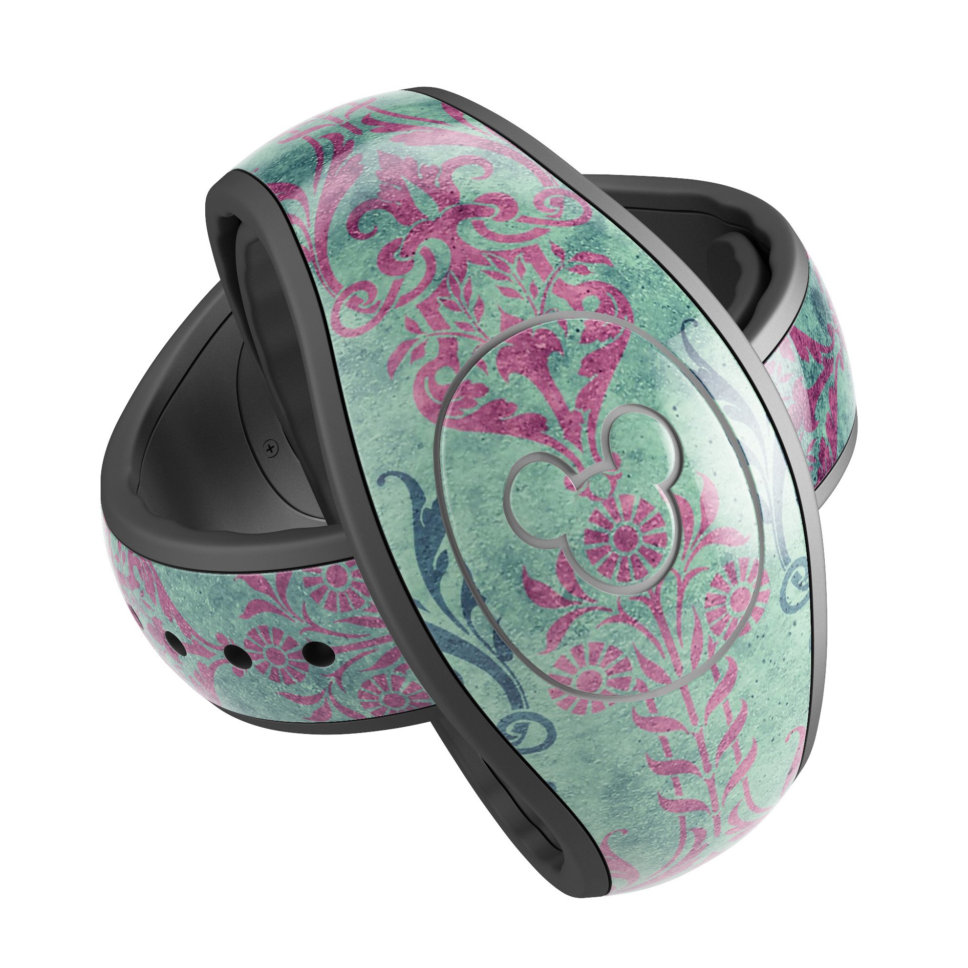 Multicolor Grunge Tribal Pattern skin wrap for Disney Magic Band, showcasing vibrant colors and intricate tribal designs.