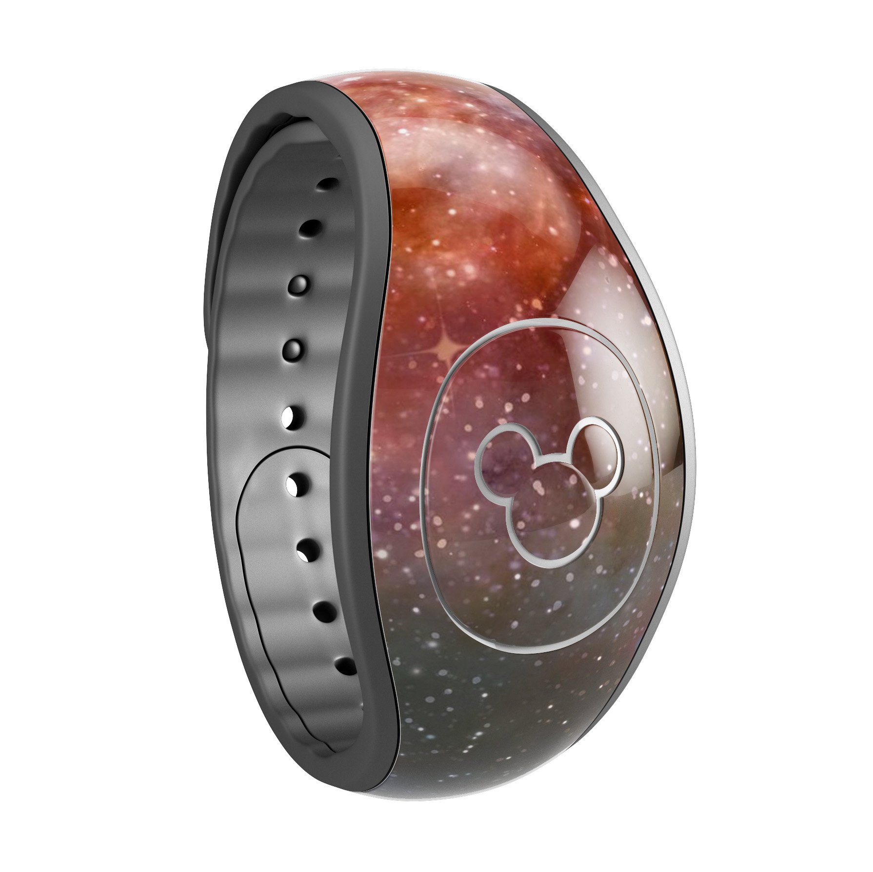 Multicolored Space Explosion decal skin wrap kit for Disney Magic Band, showcasing vibrant colors and unique design.