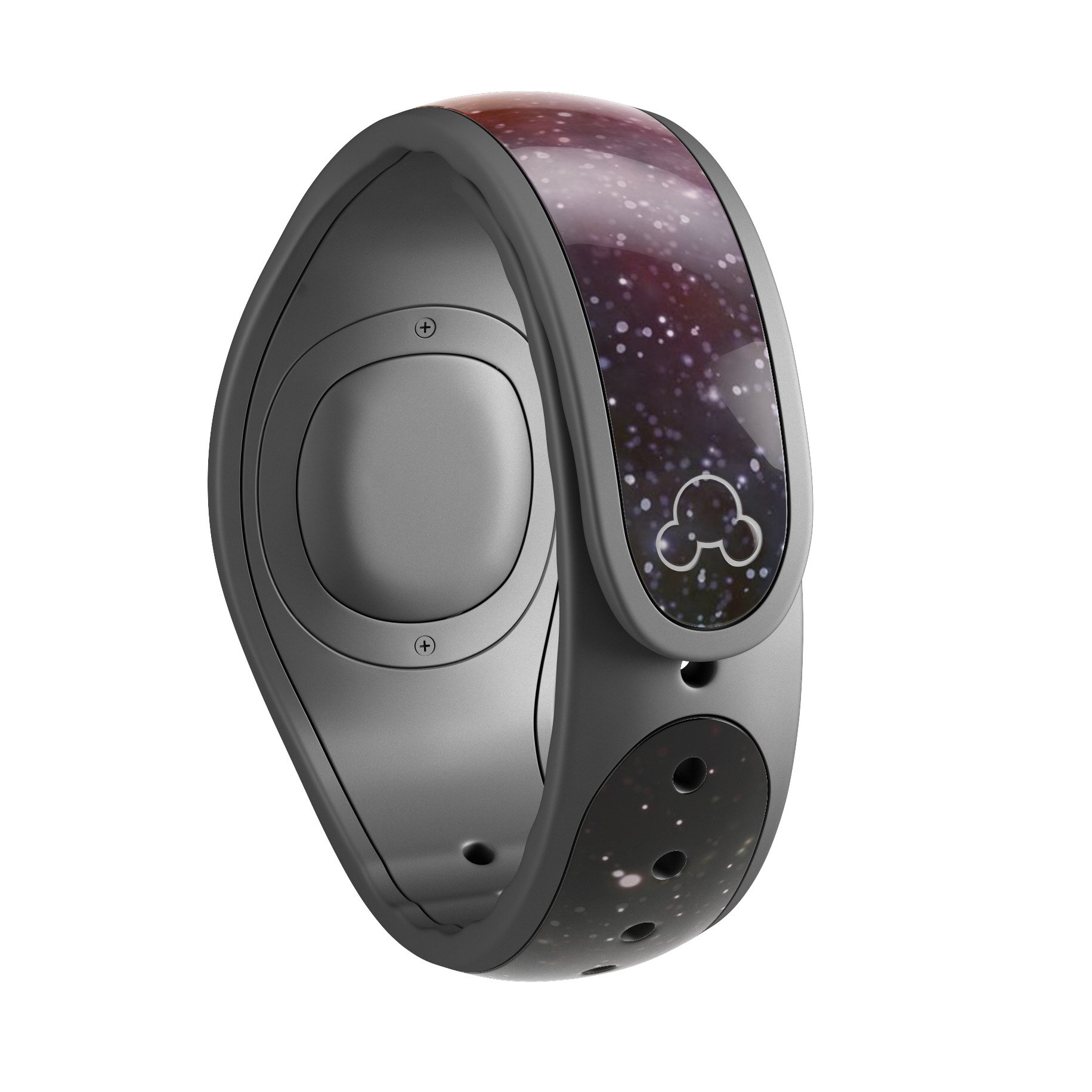 Multicolored Space Explosion decal skin wrap kit for Disney Magic Band, showcasing vibrant colors and unique design.