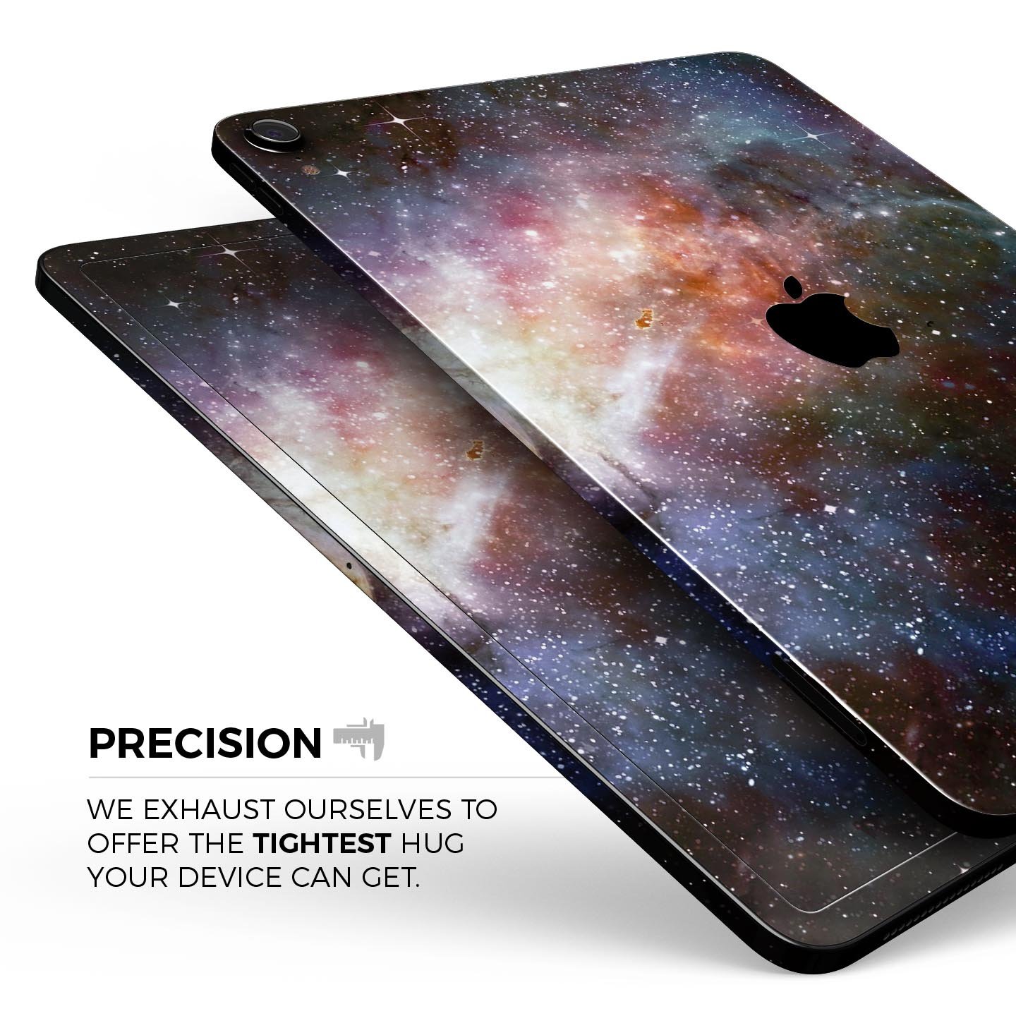 Multicolored Space Explosion skin decal for Apple iPad, showcasing vibrant colors and a sleek design.