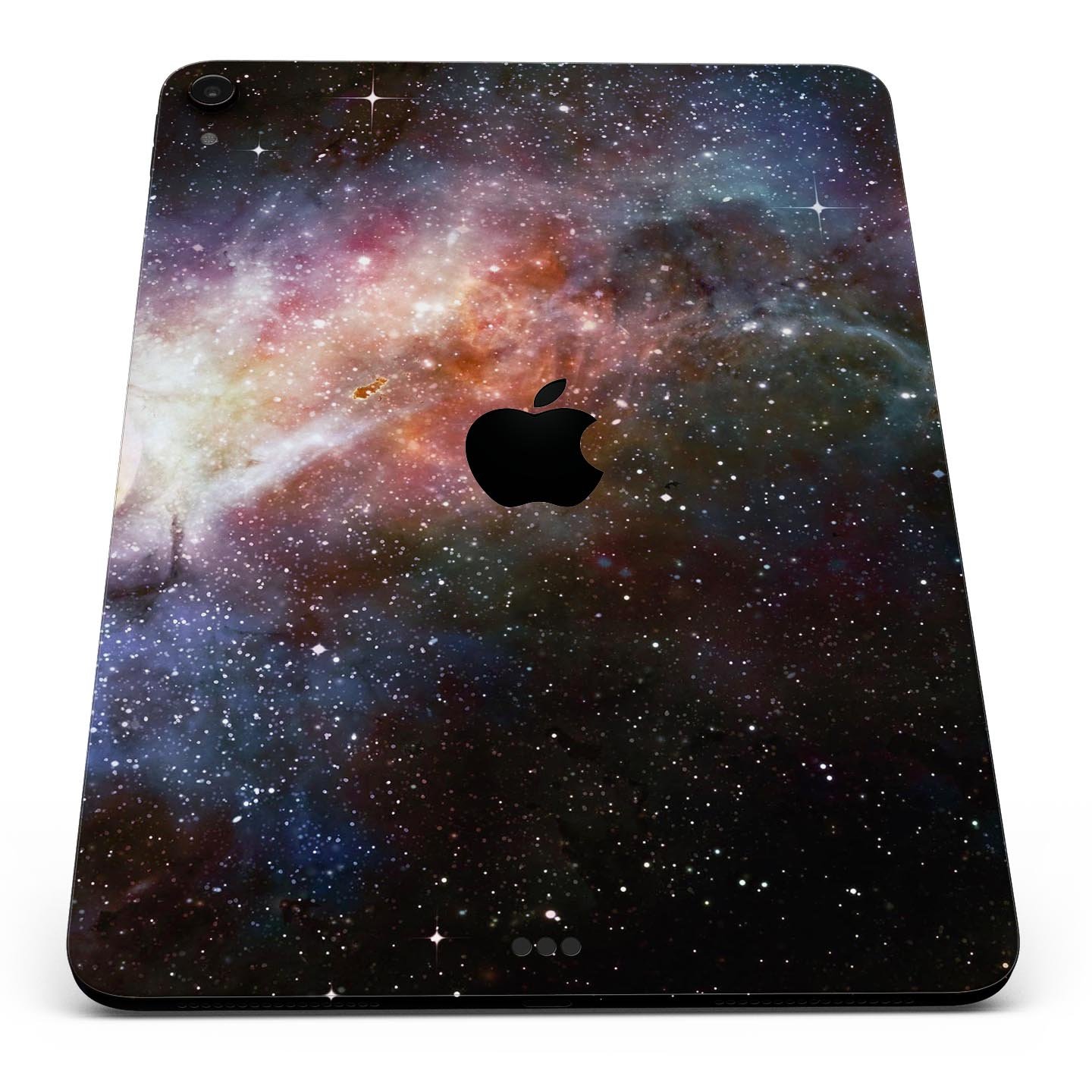 Multicolored Space Explosion skin decal for Apple iPad, showcasing vibrant colors and a sleek design.