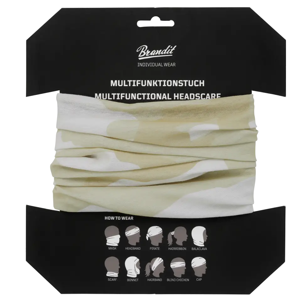 Multifunctional headscarf in various colors, showcasing its stretchy and seamless design, ideal for multiple uses.