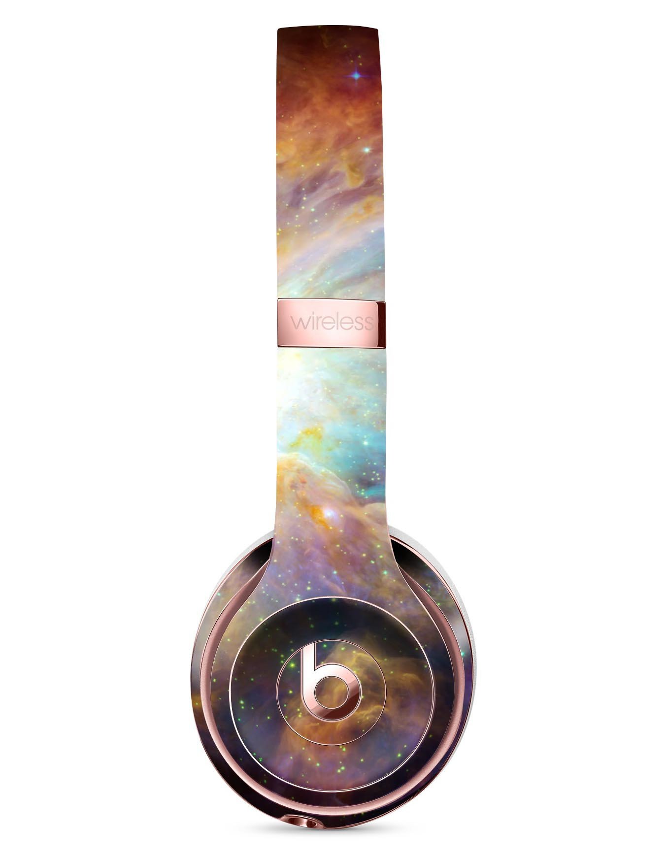 Multi-Colored Clouded Universe Full-Body Skin Kit for Beats by Dre Solo 3 Wireless Headphones, showcasing vibrant colors and unique design.