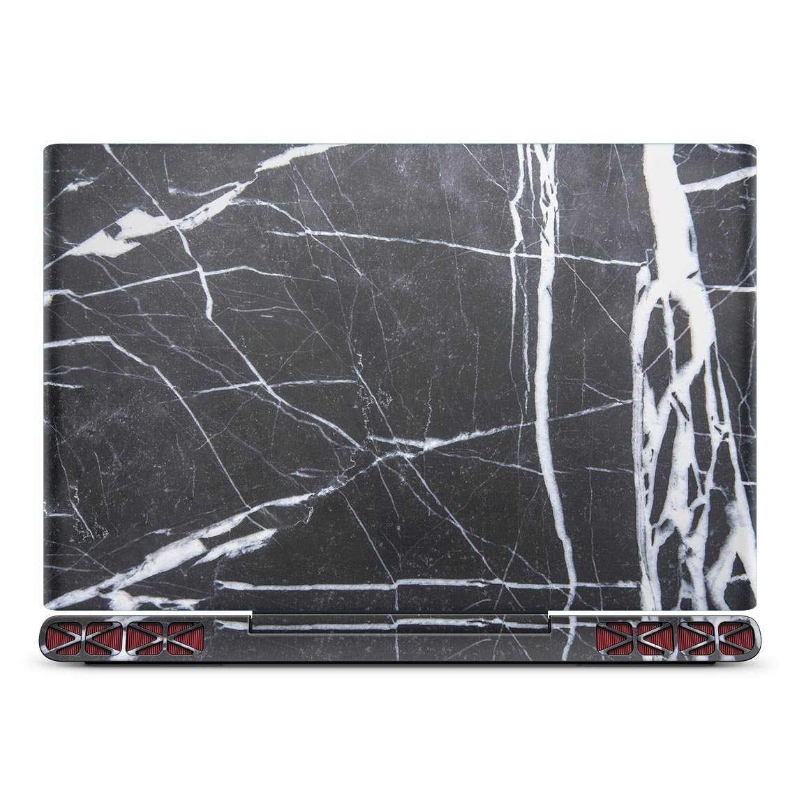 Natural Black & White Marble Skin Decal Wrap Kit for Dell Inspiron 15 7000, showcasing a stylish design and premium quality.