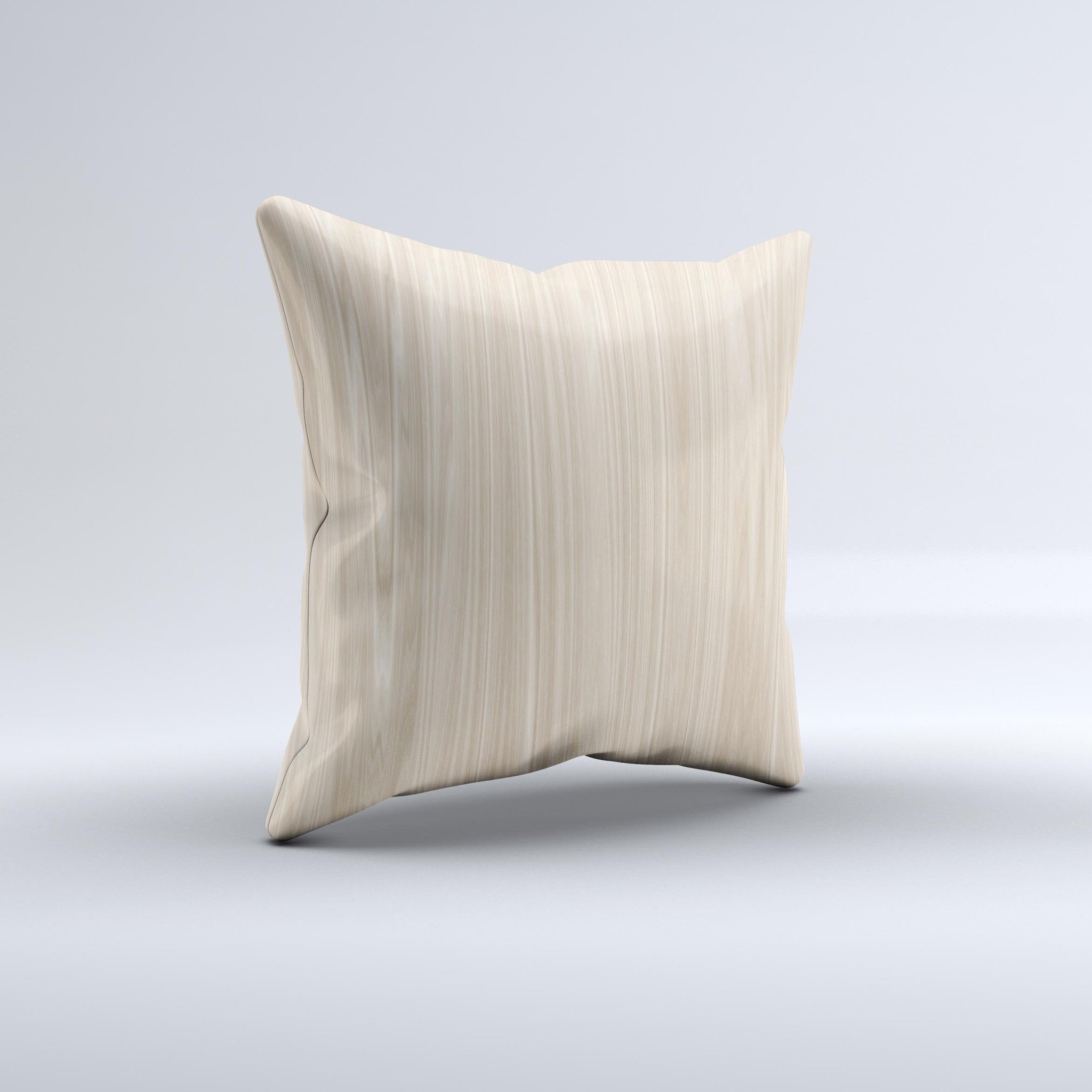 Natural WoodGrain Ink-Fuzed Decorative Throw Pillow showcasing unique woodgrain design and high-quality fabric.