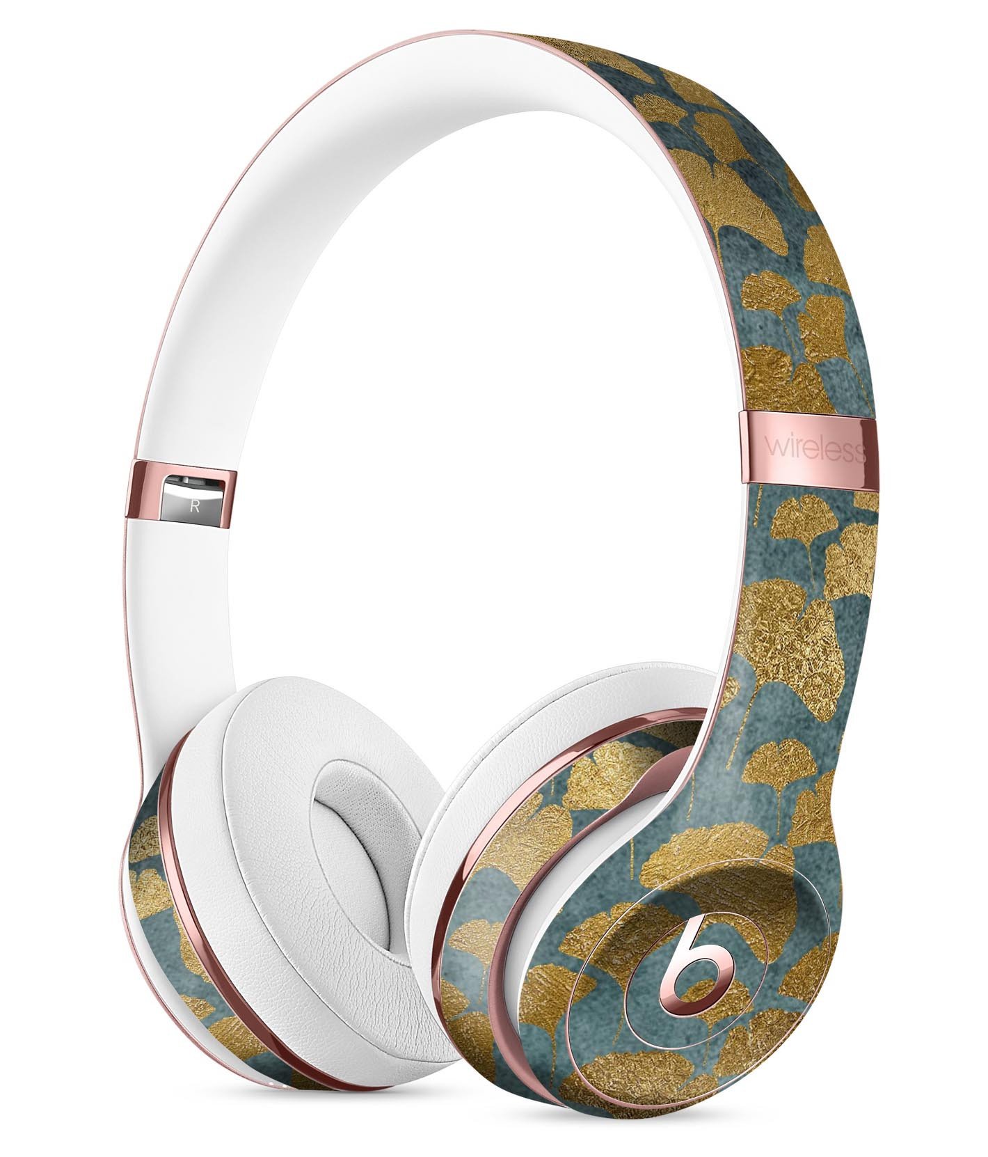 Navy Gold Foil v11 Full-Body Skin Kit for Beats by Dre Solo 3, showcasing a sleek design and premium vinyl material.