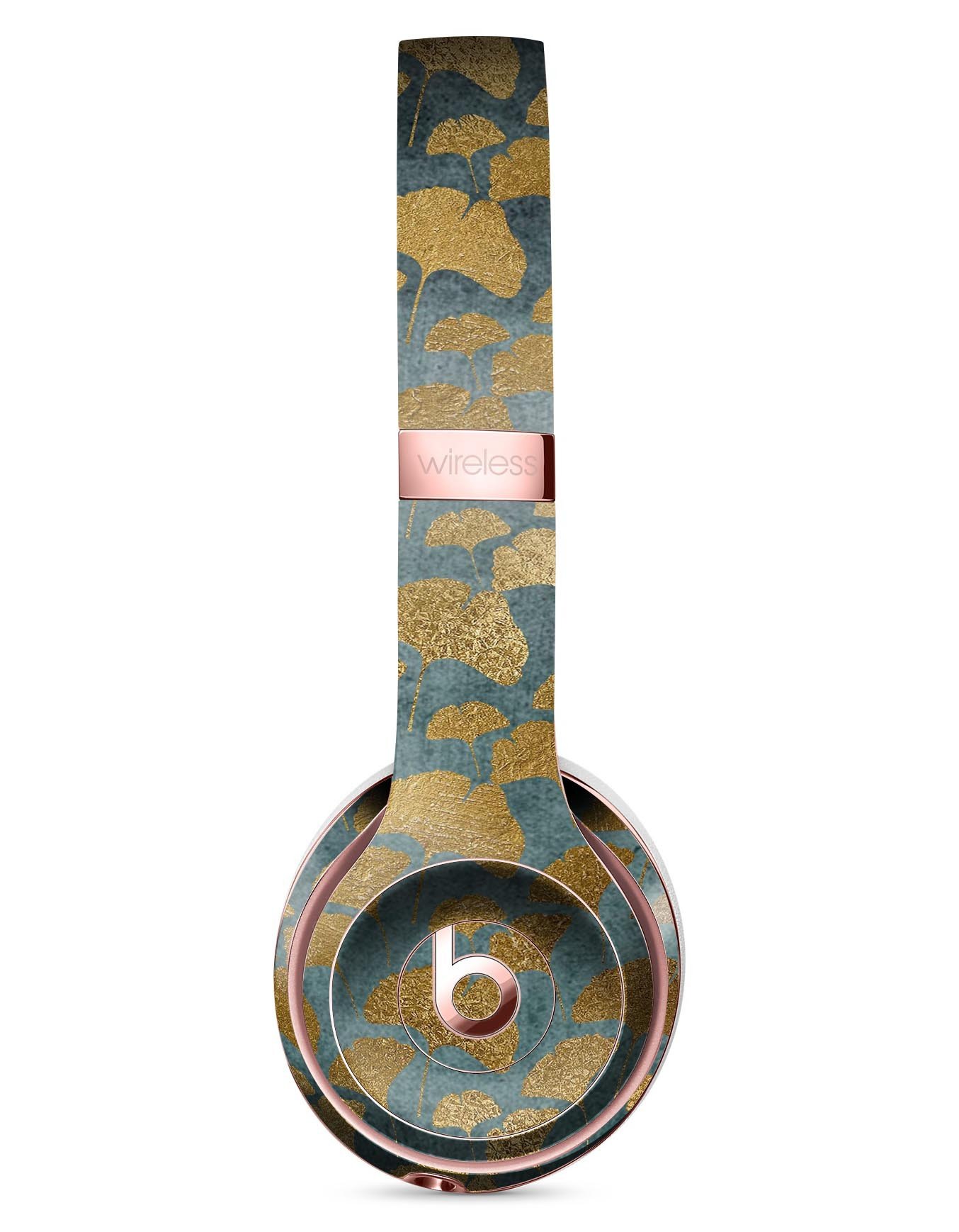 Navy Gold Foil v11 Full-Body Skin Kit for Beats by Dre Solo 3, showcasing a sleek design and premium vinyl material.