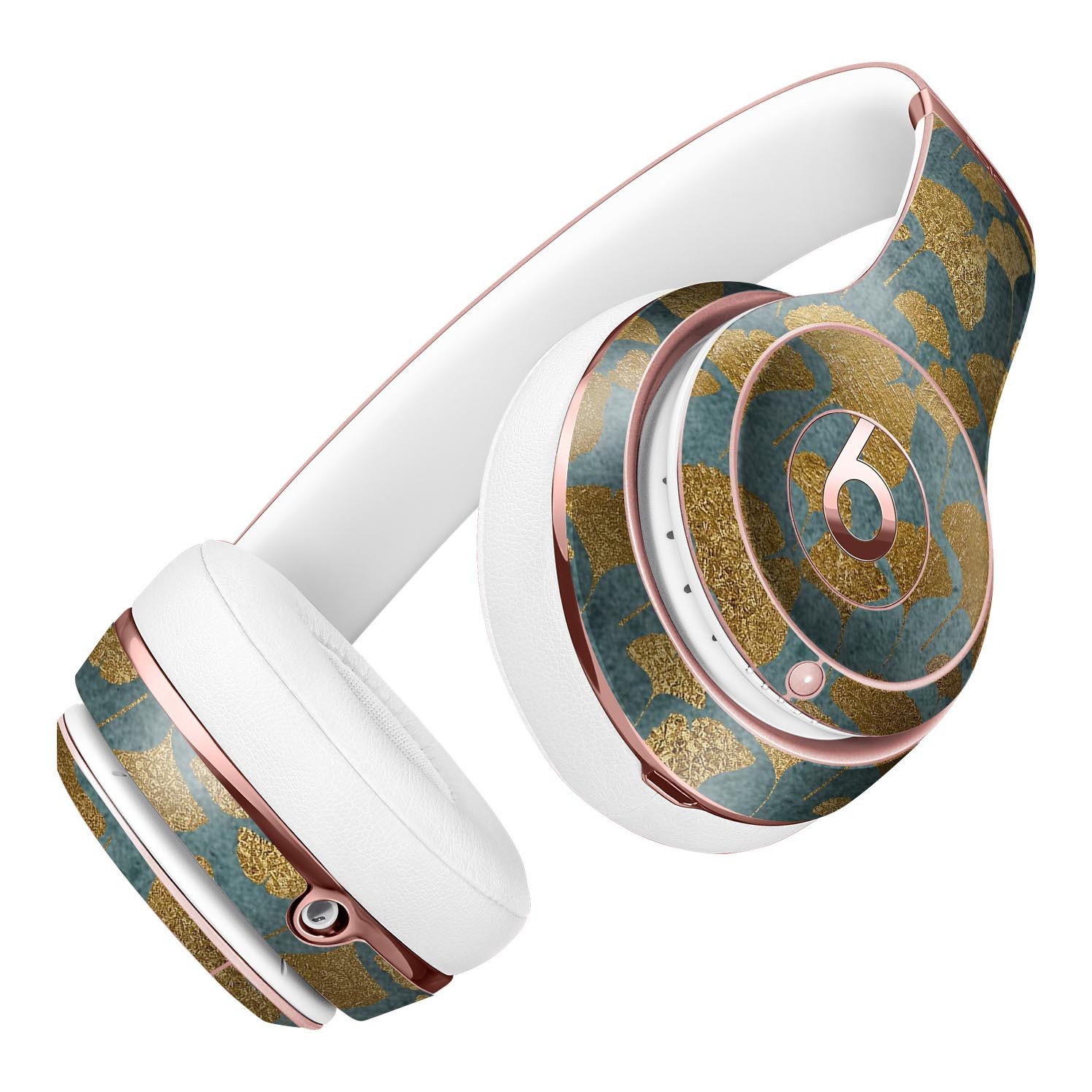 Navy Gold Foil v11 Full-Body Skin Kit for Beats by Dre Solo 3, showcasing a sleek design and premium vinyl material.