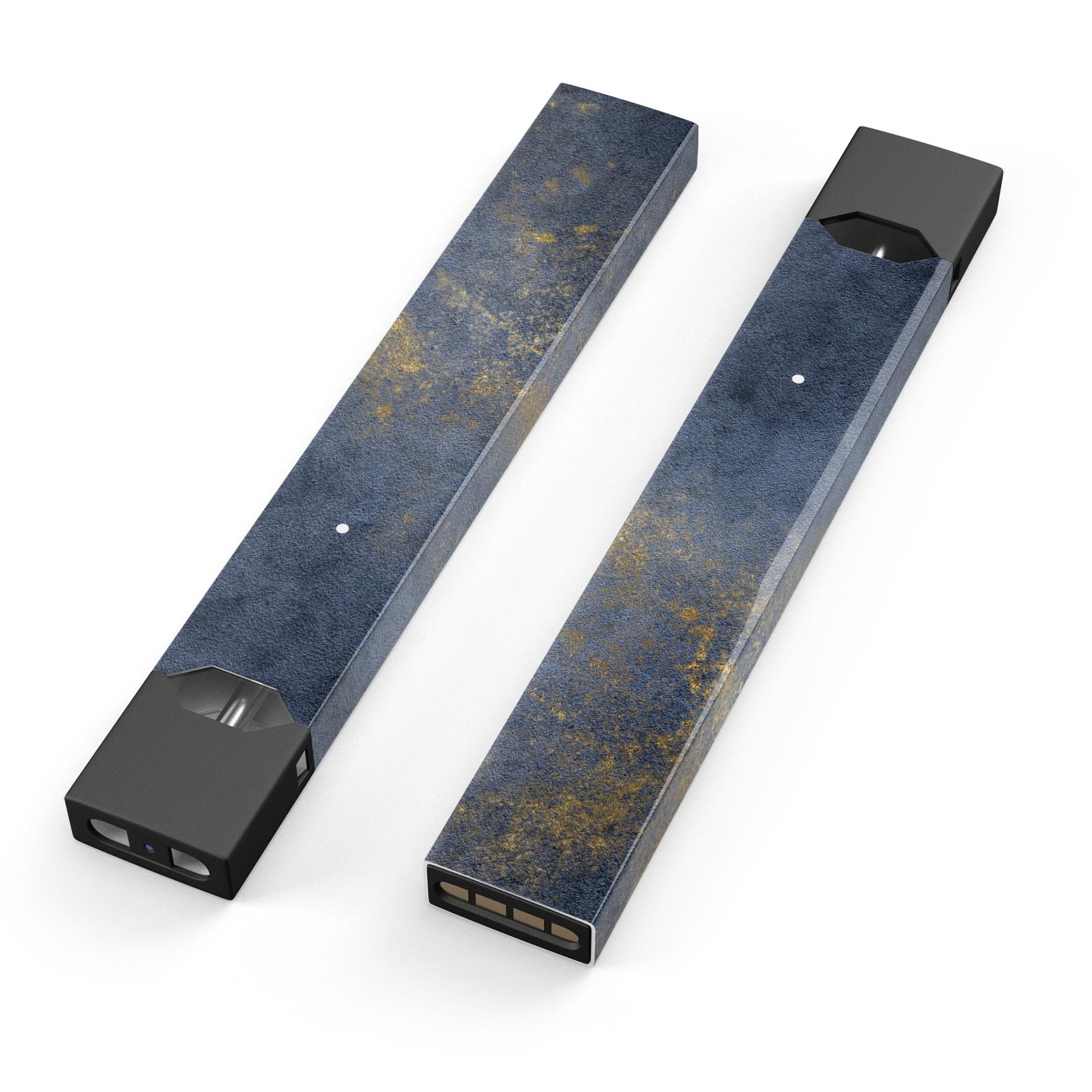 Navy Gold Foil v6 premium decal skin-wrap sticker for JUUL device, showcasing a stylish design with protective features.