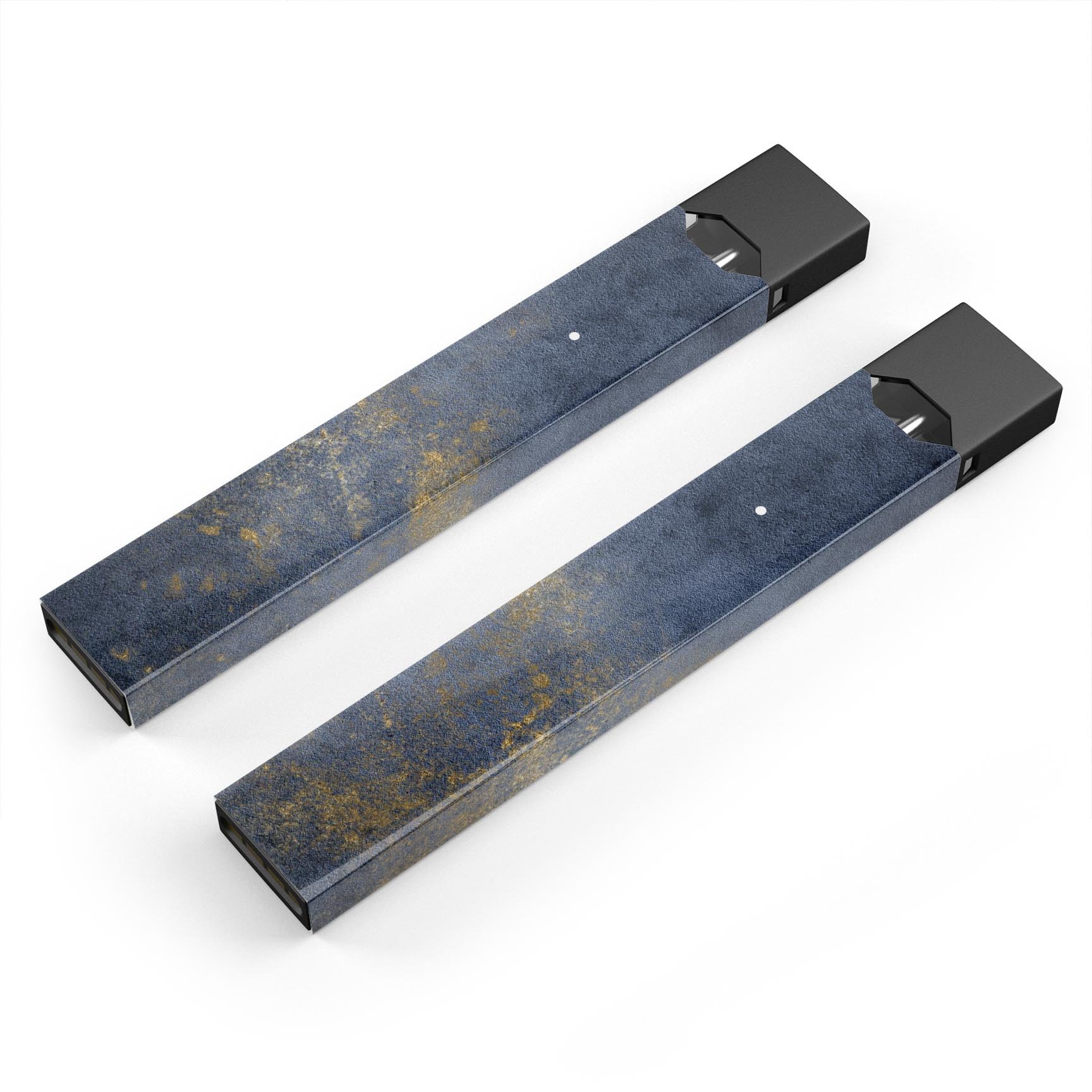 Navy Gold Foil v6 premium decal skin-wrap sticker for JUUL device, showcasing a stylish design with protective features.