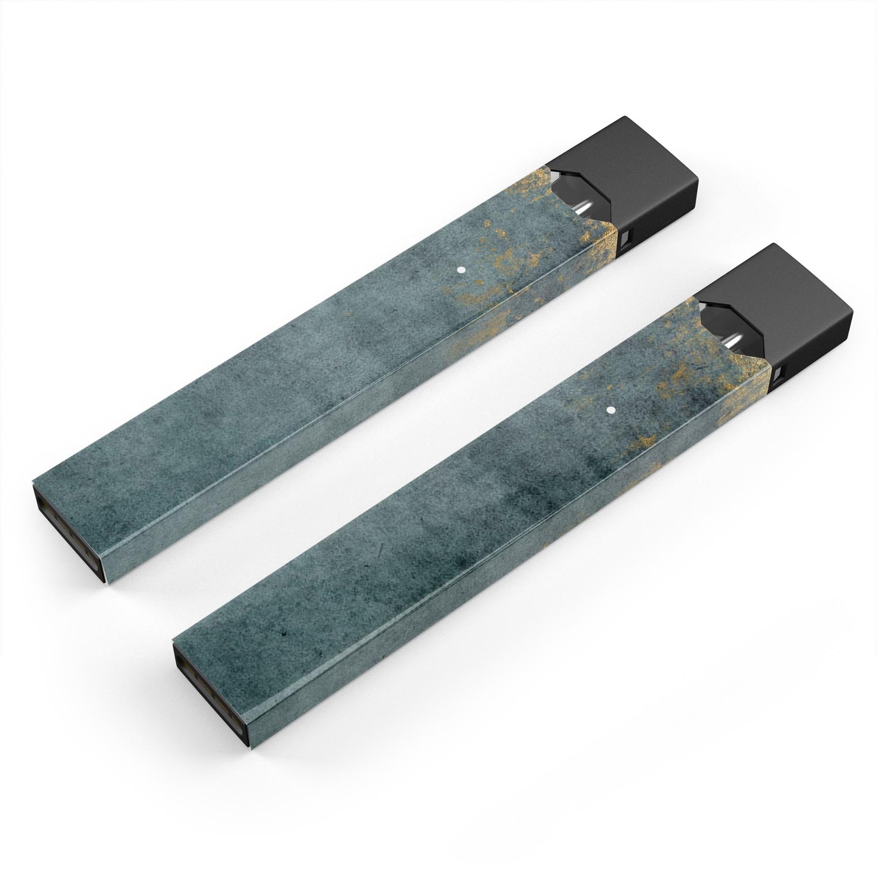 Navy Gold Foil v7 skin-wrap sticker designed for JUUL vaping device, showcasing premium design and protective features.