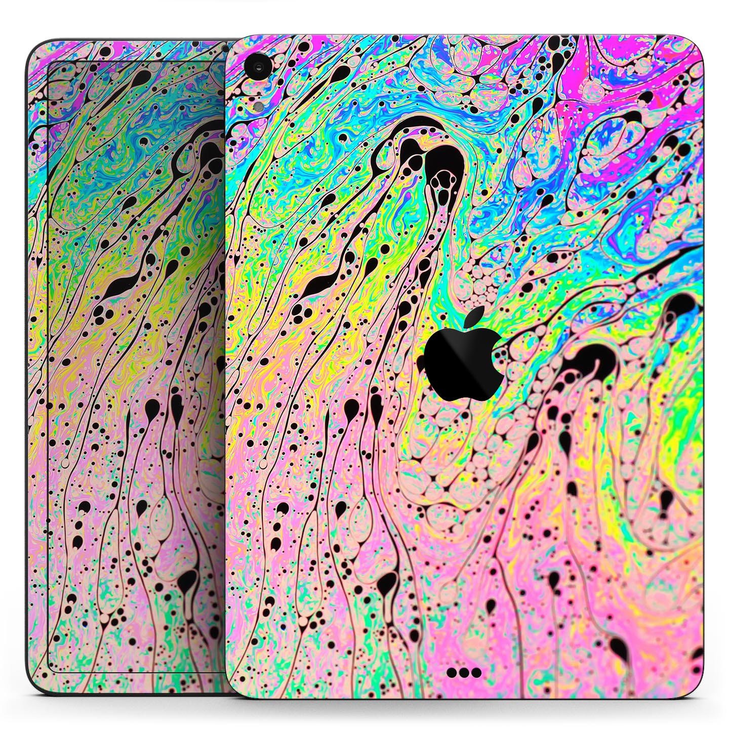 Neon Color Fusion V3 Full Body Skin Decal for Apple iPad Pro showcasing vibrant colors and sleek design.