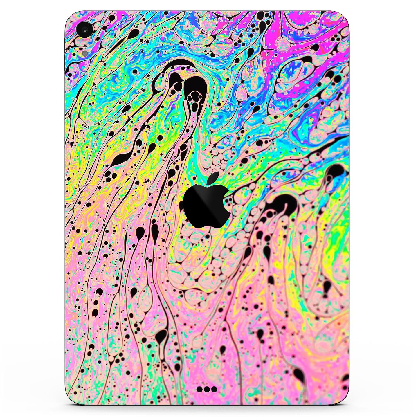 Neon Color Fusion V3 Full Body Skin Decal for Apple iPad Pro showcasing vibrant colors and sleek design.