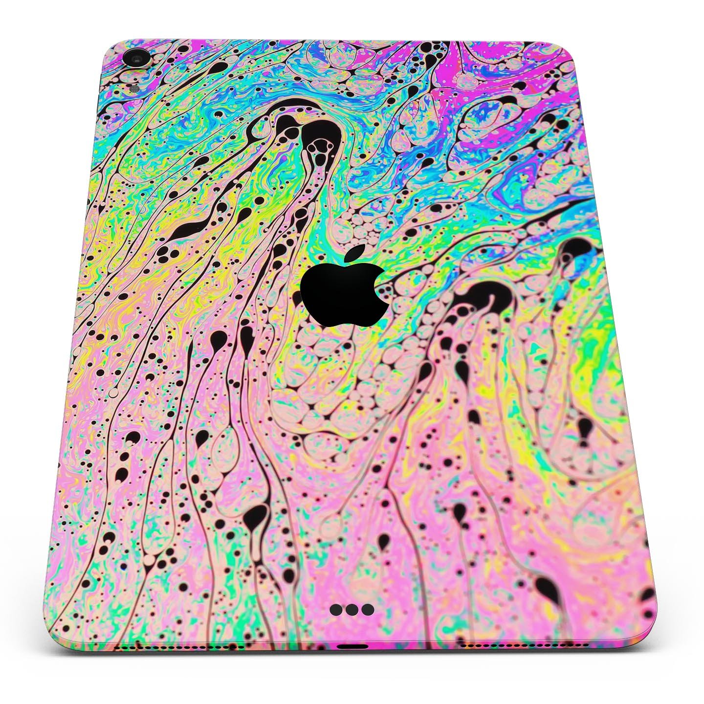 Neon Color Fusion V3 Full Body Skin Decal for Apple iPad Pro showcasing vibrant colors and sleek design.